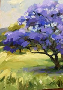 Close up oil painting