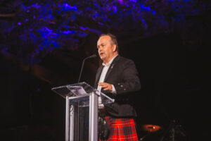 Professor John Fraser speaking at the gala